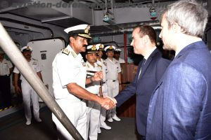 VISIT OF FRENCH MINISTER OF ARMED FORCES ONBOARD INS VIKRANT