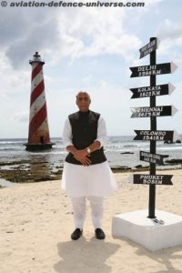 Defence Minister Rajnath Singh visits Indira Point