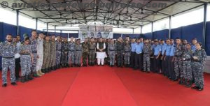 Defence Minister Rajnath Singh visits Indira Point