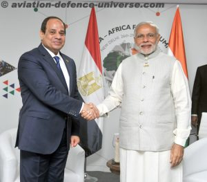The Prime Minister, Narendra Modi meeting the President of Egypt, Abdel Fattah Al-Sisi, on the sidelines of the 3rd India Africa Forum Summit 2015