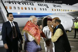 Karnataka CM BS Bommai welcoming PM Narendra Modi