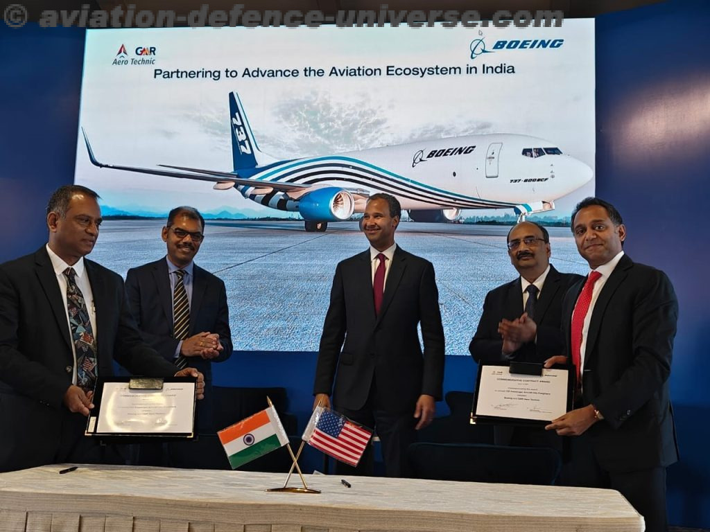 Boeing today announced an agreement with GMR Aero Technic