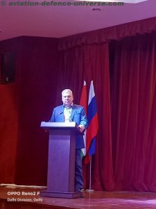 Oleg Osipov Head Russian House addressing the gathering