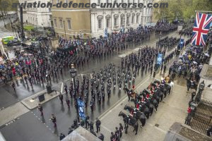 Troops from across the Army are lined up ready for the coronation procession