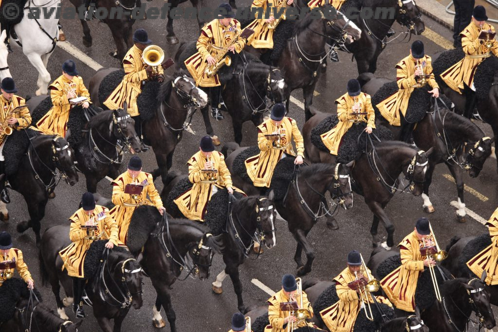 Mounted Band in the Kings procession practicing for the coronation