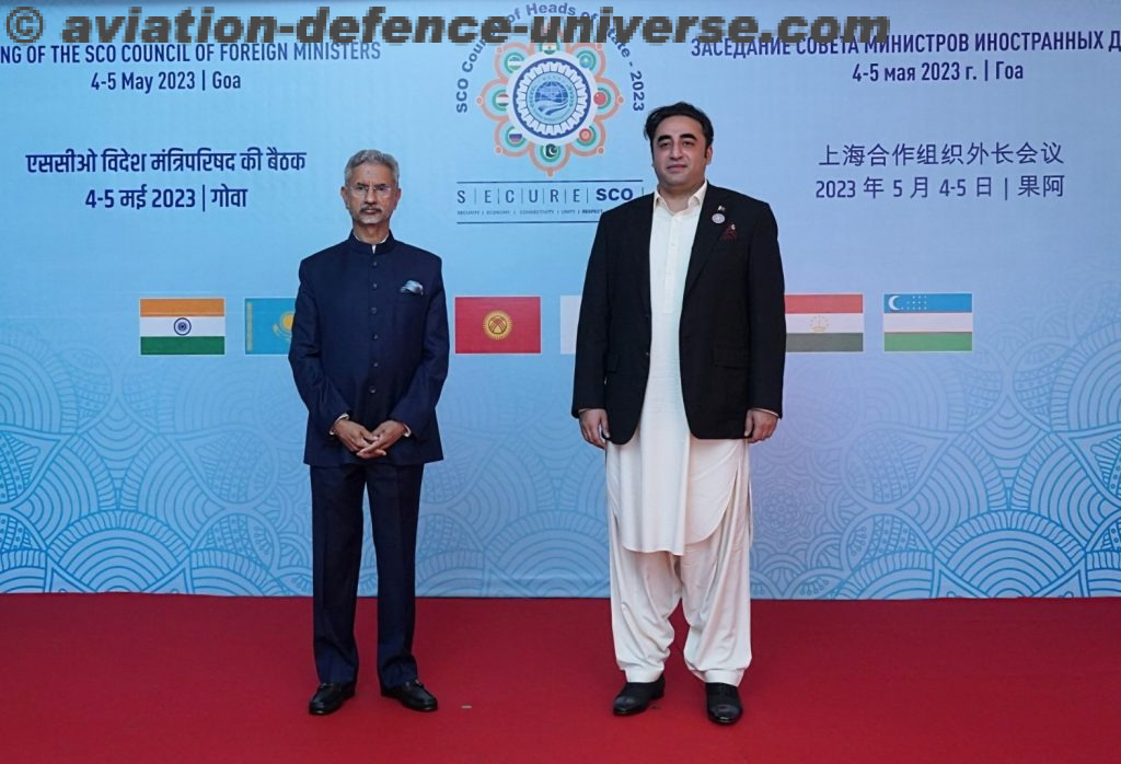  foreign ministers S. Jaishankar of India and  his Pakistani counterpart Bilawal Bhutto Zardari