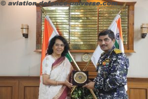 Vice Admiral Sandeep Naithani, Chief of Materiel and Dr. Malini V Shankar
