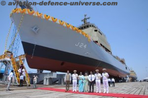 Launch of ‘SANSHODHAK’,  fourth ship of Survey vessel (LARGE) project  at M/s L&T, KATTUPALLI