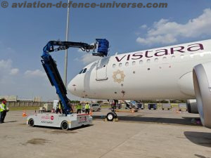 first airline in India to implement Robotic Aircraft Exterior cleaning