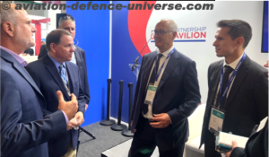 Discussion of the SkyAlps and Tamarack Plans at the Paris Airshow Left to Right: Tamarack CEO, Nick Guida,