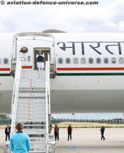 Prime Minister Narendra Modi arrives in Paris