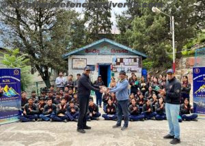 football match between the Navy Team & the Ladakh team