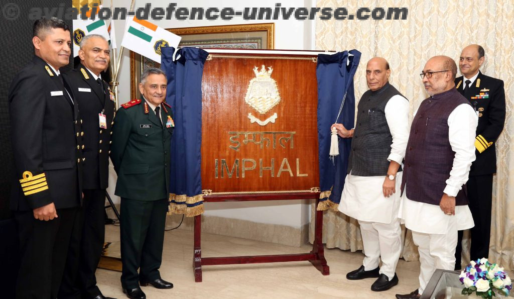 Unveiling of the Crest of Indian Navy ship Imphal