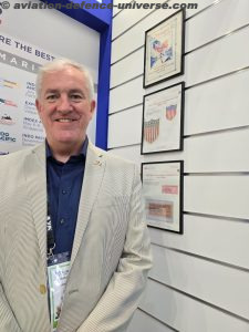 Tom Kallman CEO Kallman Worldwide speaking with Editor ADU at Eurosatory 2024
