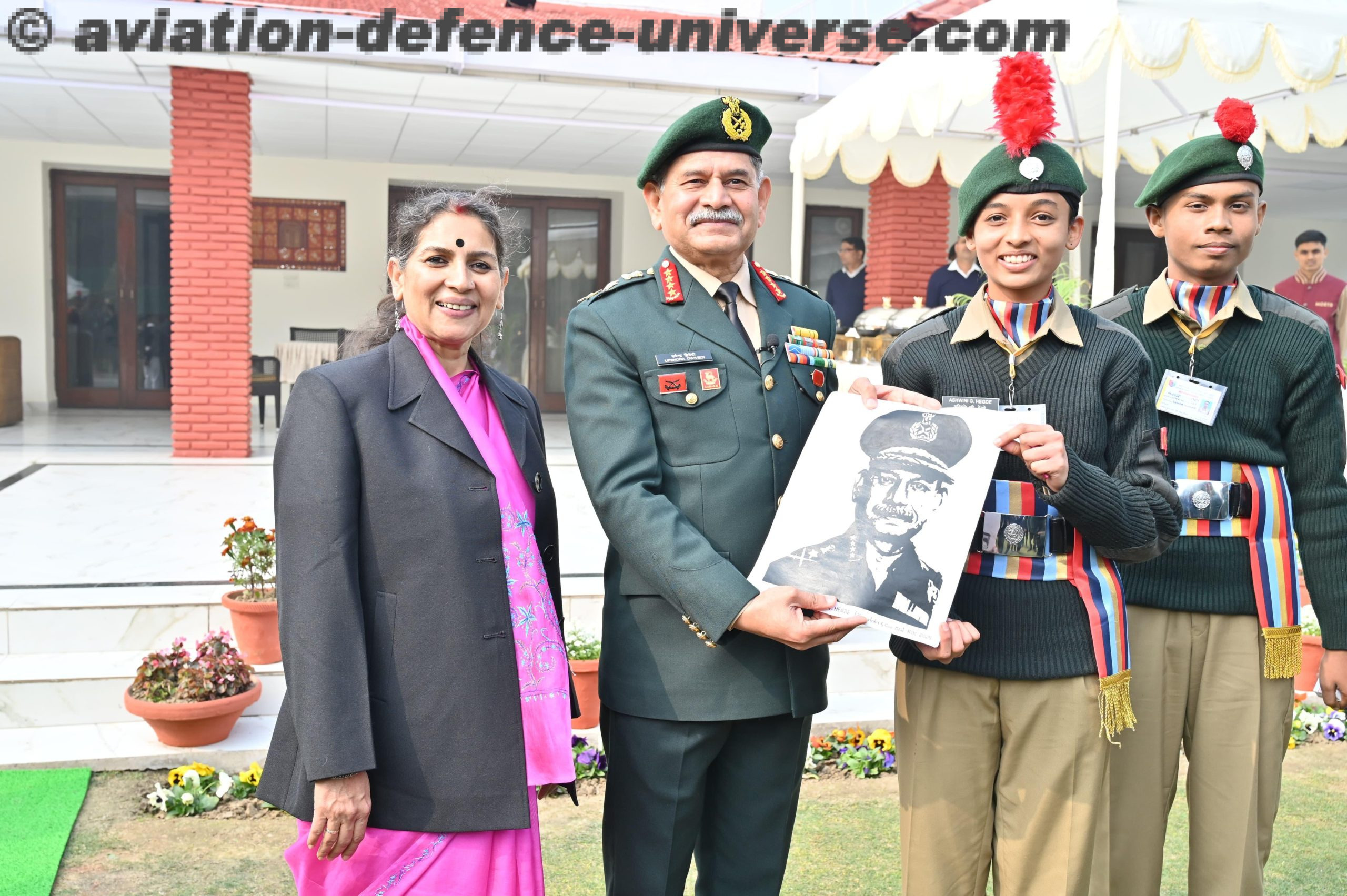 General Upendra Dwivedi, Chief of the Army Staff (COAS), and Mrs Sunita Dwivedi, President of the Army Wives Welfare Association (AWWA)