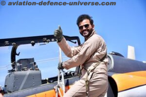 Union Minister of Civil Aviation K Rammohan Naidu took to the skies in Hindustan Aeronautics Limited