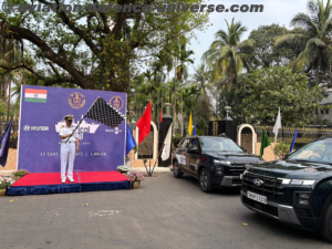 The Indian Navy's motor car rally on the East Coast was flagged off from Kolkata