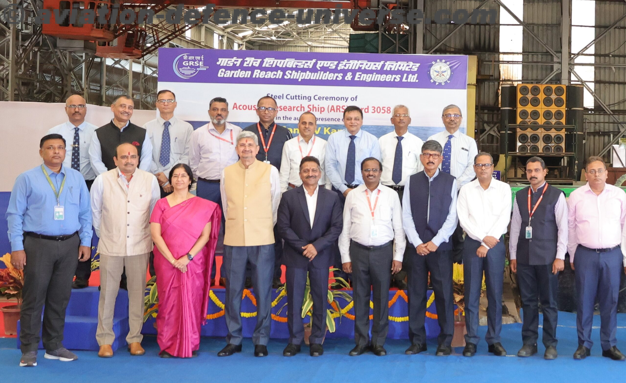 GRSE Commences Construction of State-of-the-Art Acoustic Research Ship for NPOL, DRDO