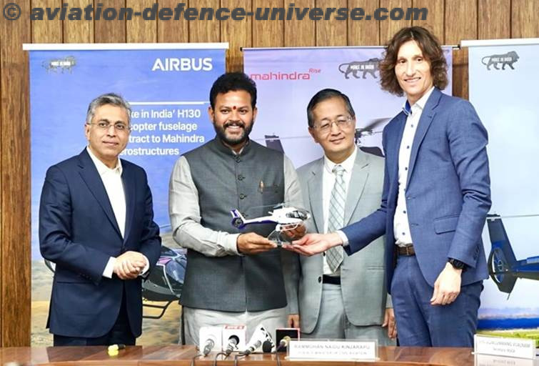 Airbus awards ‘Make in India’ H130 helicopter fuselage contract to Mahindra Aerostructures