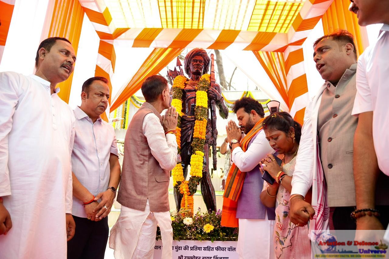 Civil Aviation Minister Ram Mohan Naidu inaugurates Bhagwan Birsa Munda Statue & Feature Wall at Ranchi Airport