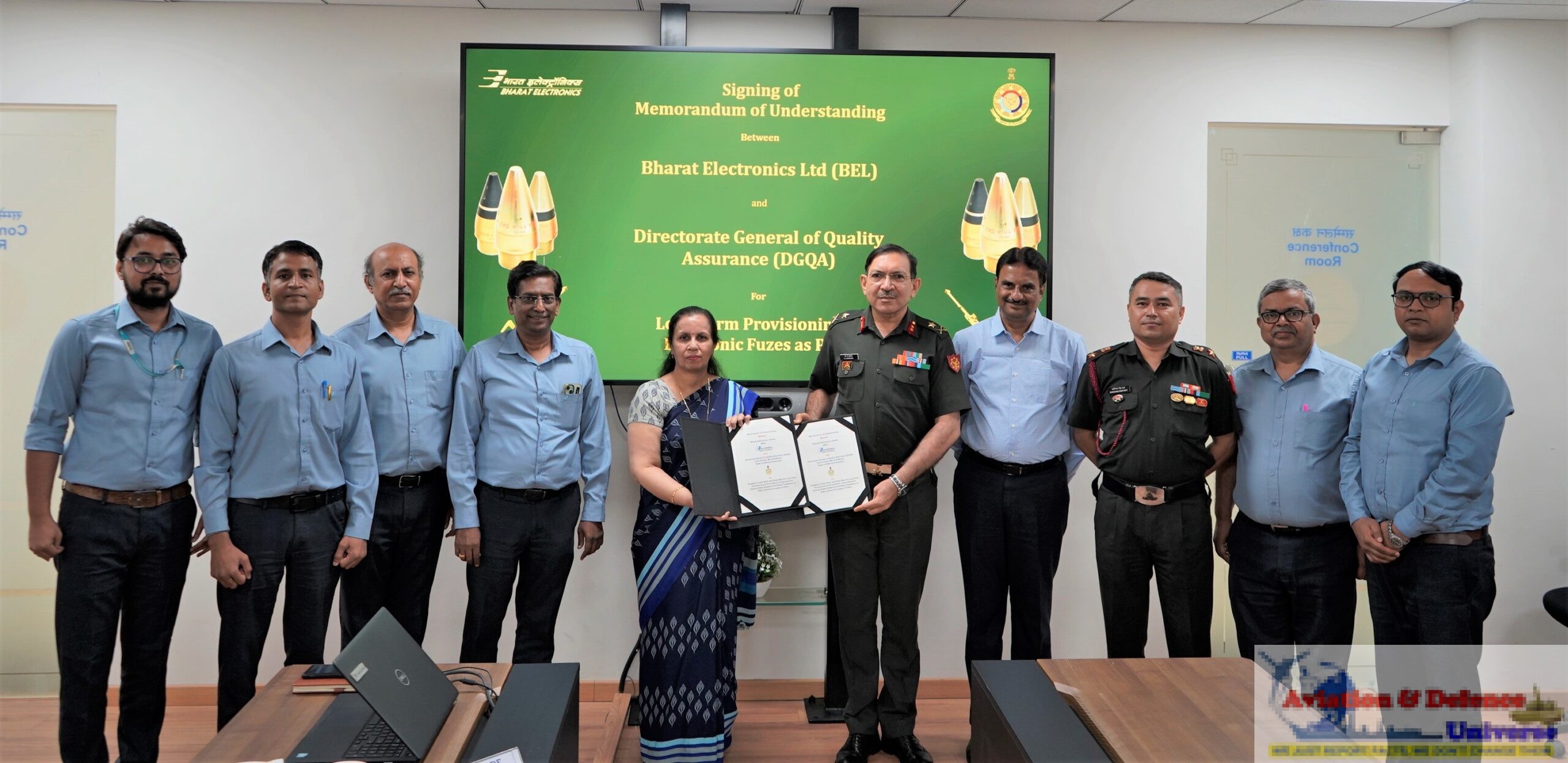 BEL and DGQA signed MoU for long term provisioning of Electronic Fuzes as PSCs