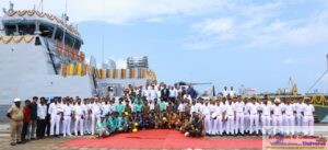 Delivery of Mangrol – The Third Anti-Submarine Warfare Shallow Water Craft Built by CSL, Kochi
