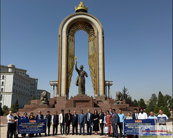 India – Tajikistan Road Expedition was flagged off by Indian ambassador to Tajikistan Rajesh Uike in Dushanbe