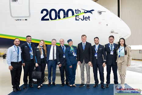 Embraer Celebrates the Delivery of the 2,000th E-Jet, a Milestone That Places the Program Among the World’s Top 3