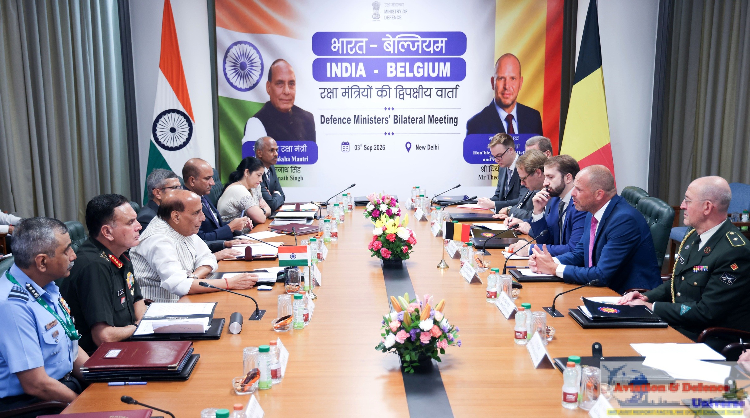 Raksha Mantri holds bilateral talks with Belgium’s Defence Minister in New Delhi