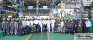 Steel Cutting of Second Next Generation Missile Vessel (NGMV) for Indian Navy at Cochin Shipyard Limited, Kochi