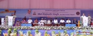 Raksha Mantri launches first indigenous Fleet Support Ship ‘INS Surya’ at Hindustan Shipyard Ltd in  Visakhapatnam