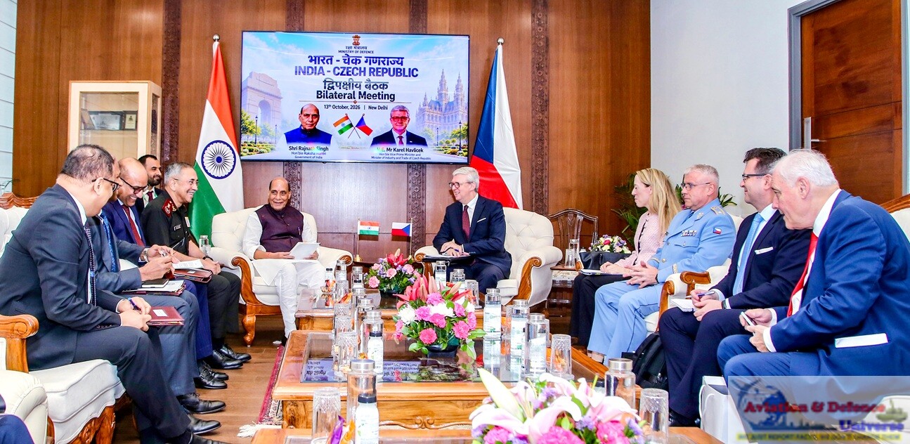 Raksha Mantri holds bilateral talks with 1st Deputy Prime Minister and Minister of  Industry & Trade of Czech Republic